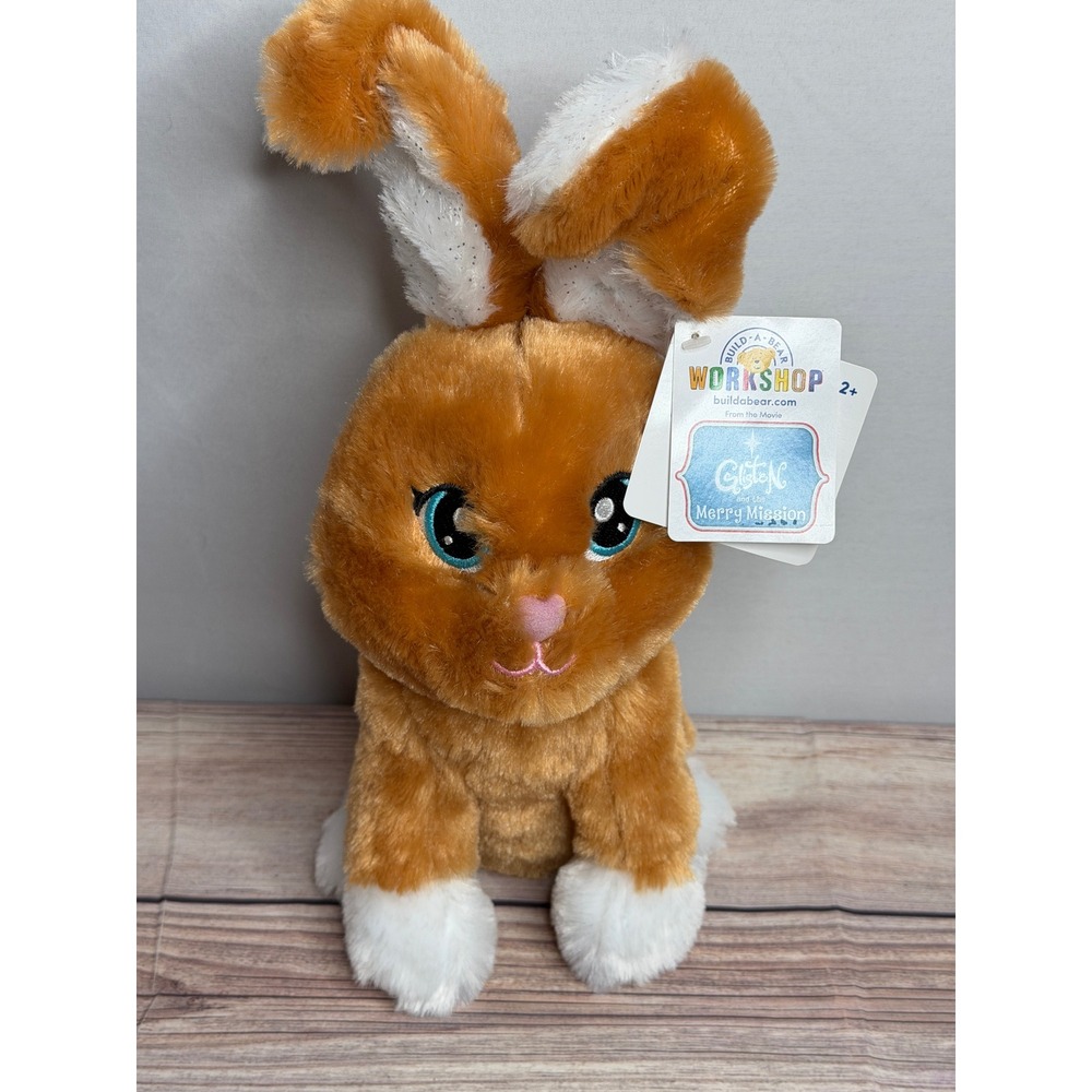 Build-A-Bear Glisten‎ Merry Mission Cinna-Moo Bunny Brown Plush Rabbit NWT 15"